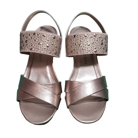 Karen Scott Parisa Rose Gold Wedge Sandals Sz 7M - Picture 3 of 14